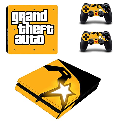 За PS4 Pro - Game Grand GTA Theft и Auto PS4 или PS5 налепница за кожа за PlayStation 4 или 5 конзола и контролори Декал Винил ДУЦ -5802