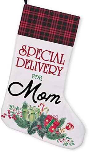 Гаикак мама Бурлап Божиќно порибување, специјална испорака за мајка Божиќно порибување Божиќно шема за висечки чорапи за камин празник Божиќни