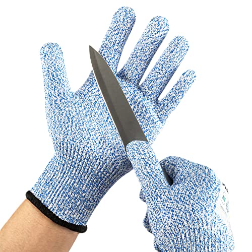 Kebada C4 исечени отпорни нараквици на ракавици, сечење нараквици за готвачи кујнски месо за сечење на месо, ракавици против нож, сини