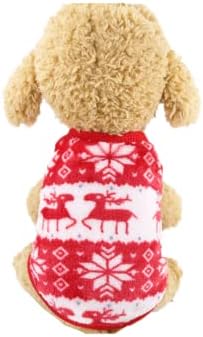 Aniac xxs куче Божиќна палто мачка Божиќна облека со снегулка и елк образец зајак Дедо Мраз, топло зајаче елек, пријатна маица за кученце Чивахуа