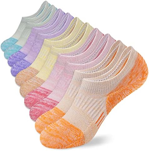 Amutost Нема шоу чорапи женски атлетски перничиња за влага на глуждот со големина 8-10 и 10-12