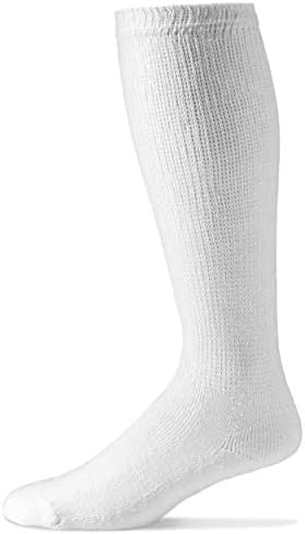 Дијабетични чорапи за мажи - над чорапите со теле по избор на лекари за дијабетични чорапи - 12 -пакет во бела - големина 13-15