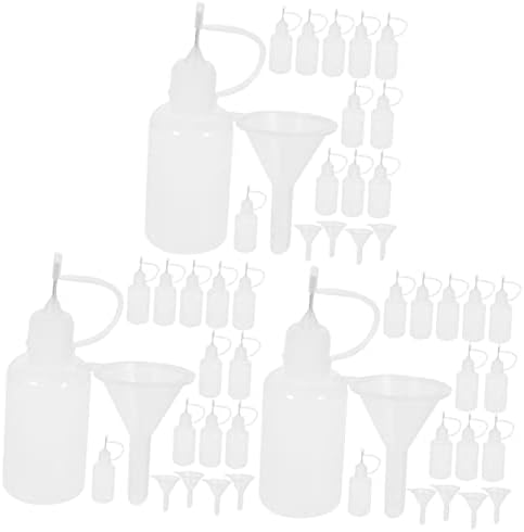 Doitool 3 сетови стискаат шишиња со игла за игла занаетчиски занаети со мастило МЛ апликатор за лепак за лепак за лепак со шише со