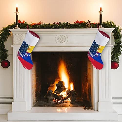 Знаме На Сад И Венецуела Божиќни Чорапи Бели Супер Меки Кадифен Моден Божиќен Декор Божиќни Чорапи