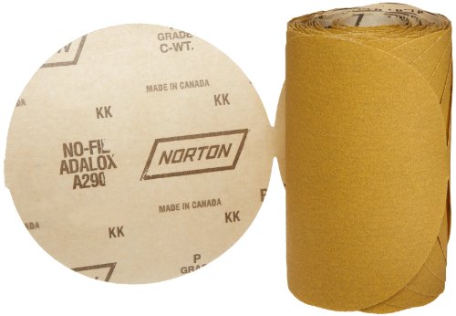 Нортон A290 без филмот Адалокс Абразивен диск, тешка должност, поддршка од хартија, алуминиум оксид, дијаметар од 6 , Грит 150