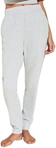 Eberjey Luxe потење, џогери за жени - конструкција со средно издигнување со еластична лента за половината и панталони за дишење џогер
