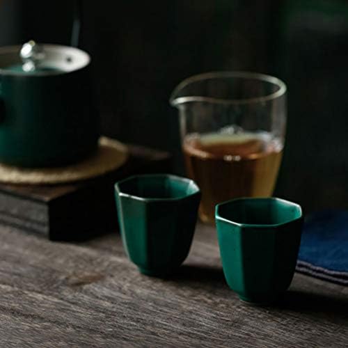 Хемотон кинески чај постави керамички чај јапонски стил грнчарка октагон чаша чаша чаша чаша кафе за ладна топла вода лате чај пиво пијалок 5. 8x5. 5 см еспресо К чаши