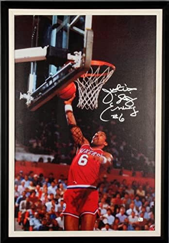 Juilus erving потпиша Giclee 76ers - Coa JSA - Автограмска НБА уметност
