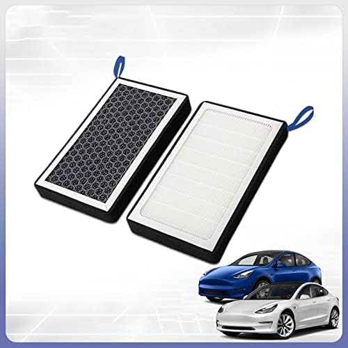 Yhcdsea Model 3 Model Y Air Filter HEPA со активиран јаглерод, за Tesla Model 3/y додатоци Air Considition Filter 2 Пакет