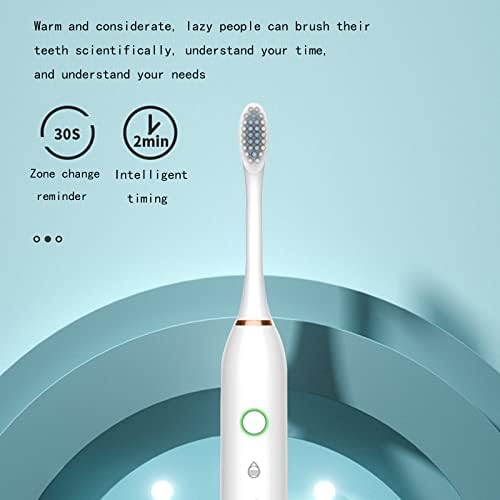 Sonic електрична четка за заби со 4 глави на четки за возрасни, 6 режими за чистење, паметен тајмер, ефективни чисти заби, IPX7