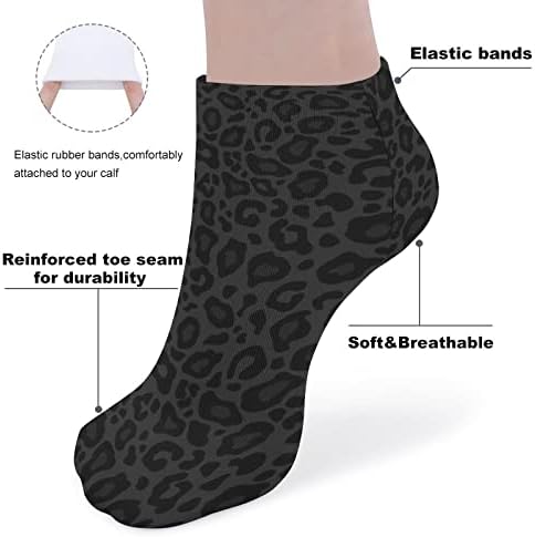 Awdium жени црни леопардни чорапи гепард случајна чорап новини шарени прекрасни глуждови сокс 5 пара луксузни смешни подароци унисекс
