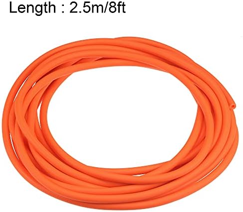 uxcell латекс цевки 1/8-инчен ID 1/4-инчен OD 16ft Еластично гумаво црево портокалово портокалово