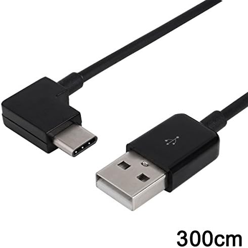 Cablecc 300CM ПРАВ АГОЛ USB 3.1 ТИП C USB-C ДО USB 2.0 Кабел 90 Степен Конектор за таблет &засилувач; Мобилен Телефон