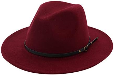 Федора капи со моден моден моден широк облик на федора за жени мажи се чувствуваа обична капа за жени ретро флопи џез капа