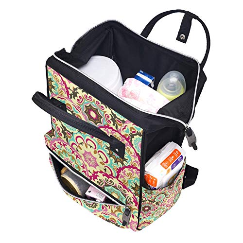 Апстрактни Кругови Торби За Торби За Пелени Ранец За Мумии Торба За Пелени Со Голем Капацитет Патна Торба За Нега На Бебиња