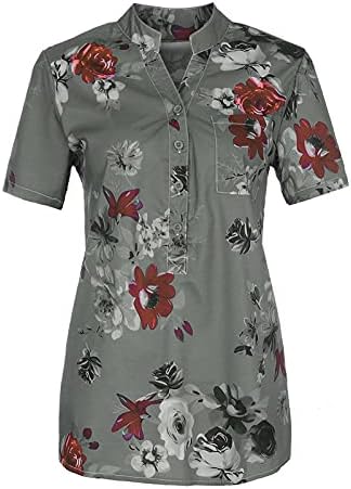 Bluses на Lytrycamev за жени облечени во обични жени трендовски летни врвови симпатични елегантни удобни кратки ракави маички кошули