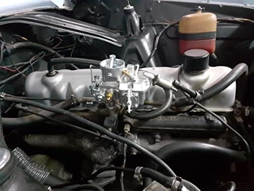 Autolite 1100 Carburetor Manual Choke компатибилен со 1963-1968 Ford Mustang Falcon Mercury 170 & 200ci Inline 6 Cylinder Automatic Automatic Tranship 1963 64 F100 Камиони V6 223 & 262