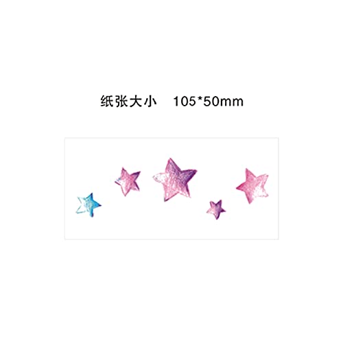 5 компјутери корејски верзија на едноставни налепници за тетоважи водоотпорна starвезда шема на starвезда свежа самовила во боја налепница