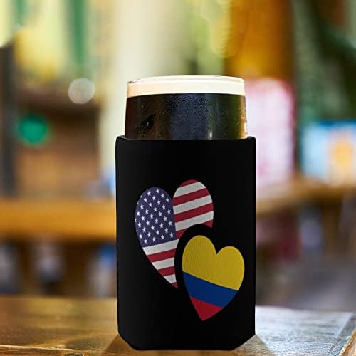 Колумбија Американско Знаме Еднократно Ракави За Чаши Ладно Кафе Изолиран Држач За Чаши Со Симпатична Шема За Топли Ладни Пијалоци