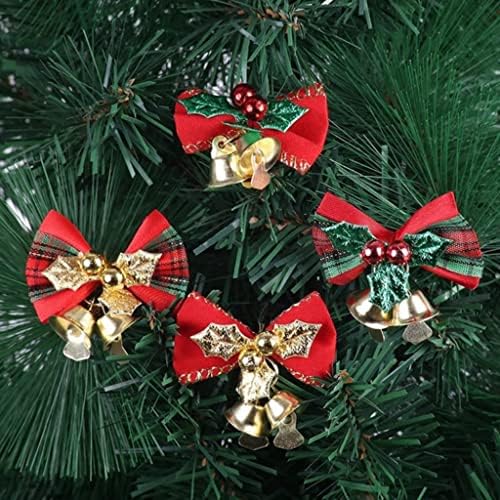 божиќни ѕвона За декорација Божиќен Лак Со Златни Ѕвона Мини Лак Украс Занает Подарок Лак Елка Виси Декорација 3, 3х2, 1 Божиќни Ѕвона ( Боја: