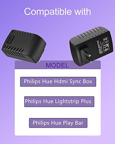 За напојување на Philips Hue Power 24V DC Hue Plug за Philips Hue Play Bar Smart, Hue Light Strip Plus, Hue HDMI Sync Box, додаток на сијалицата