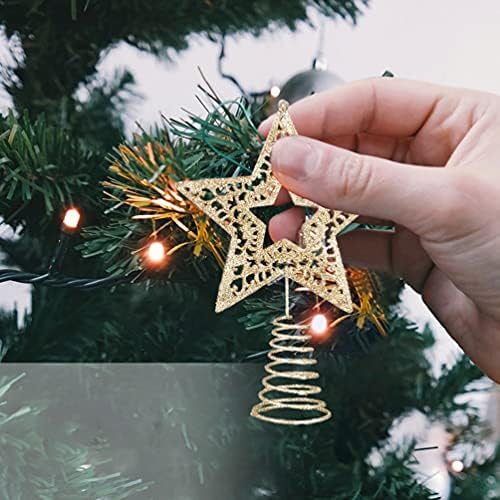 Aboofan 3 парчиња Божиќ со пет starвездени дрвја со toвезди на новогодишно елка