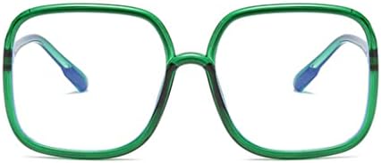 Булабулинг Ретро Квадратни Очила За Читање За Жени Сина Светлина Блокирање На Преголеми Рамки За Очила Големи леќи
