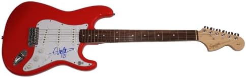 Billy Strings потпишано автограм со целосна големина црвена фендер Stratocaster Електрична гитара e w/beckett автентикација бас