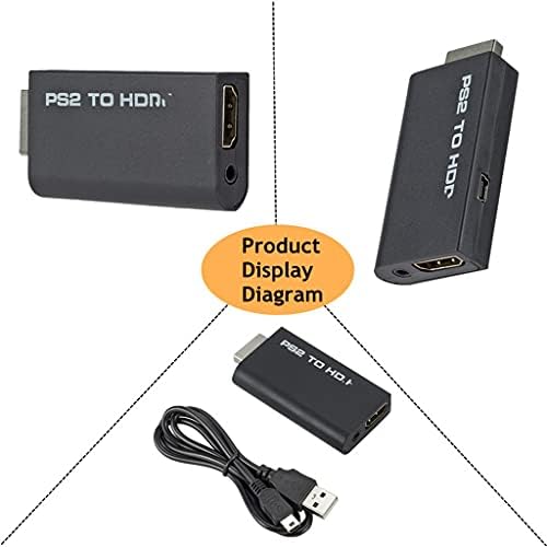 Ренслат Пренослив PS2 ДО HDMI 480i/480p/576i Аудио Видео Конвертор со Излез од 3,5 mm Ги Поддржува Сите Режими На Прикажување