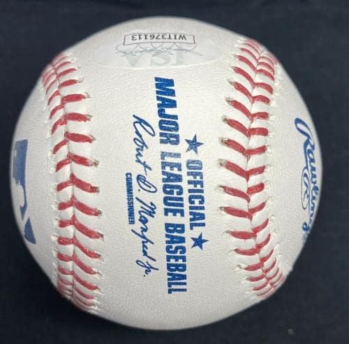 Ренди nsонсон 2002 NL Triple Crown Потпишан статиран бејзбол ЈСА сведок - автограмирани бејзбол