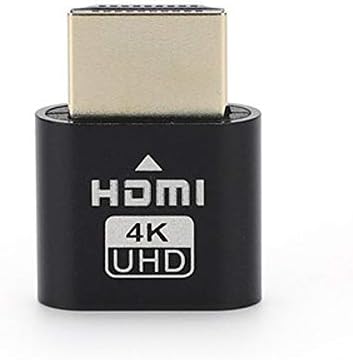 KCX Black 3Pack-4K HDMI Виртуелен Приклучок Емулатор За Виртуелен Дисплеј со висока Резолуција, 2021 Адаптер За Прикажување Без Глава
