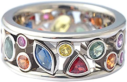2023 Нов прстен дами дами бакар 610 скапоцен камен елегантен накит со големина на венчавки со бел прстен прстен прстен мода