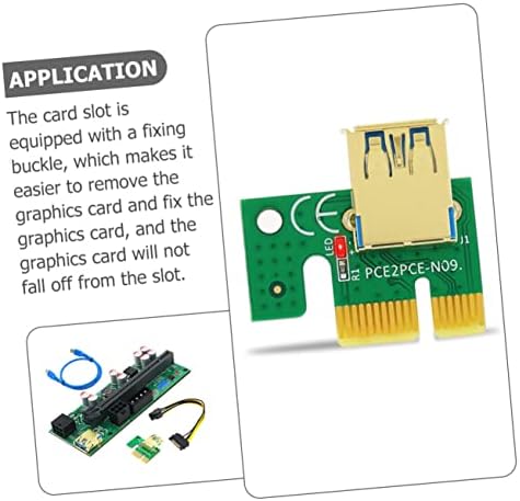 Solustre 1 Поставете компјутерски адаптер за компјутерски адаптер PCIE PCIE ADAPTER PCIE 1x до 16x Extender PCB SSD темно зелен