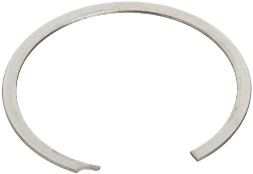 Стандарден надворешен прстен за задржување, спирално, аксијално склопување, 1070-1090 јаглероден челик, обична завршница, дијаметар на вратило од 51/64 , дебелина од 0,042, н