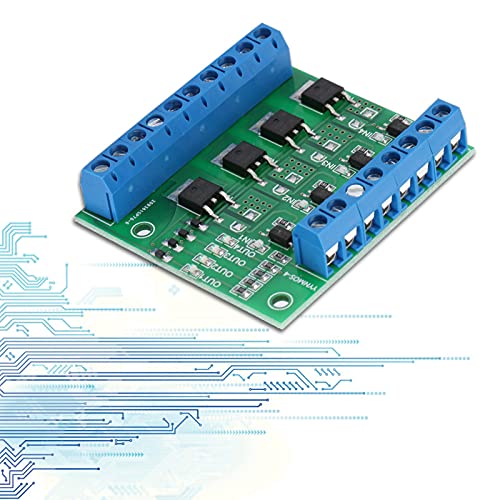 Модул за погон на прекинувачот MOS FET, 3-20V до 3,7-27VDC 10A 4-канален модул за возач, PLC засилувач на таблата PWM PRONTOR CONTROL CONTROL
