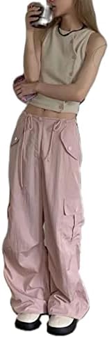 Leyените од лејајдол, широко карго панталони Y2K joggers со низок половината, обичен хип -хоп, лабава лигавици со џемпери улична облека за улична облека