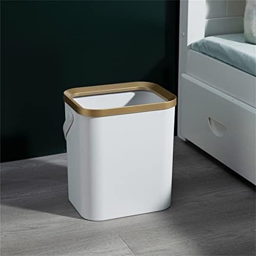 Seasd златен отпадоци конзерва за кујнска бања четворка со пластична канта за отпадоци од типот на притисок со капакот