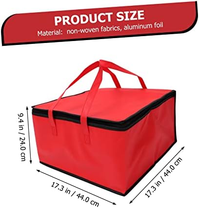 Корпи за торта со изолација од кичус со капаци со преклопни торбички за купување пица потопла торба храна испорака кутија црвена угостителска термичка торба