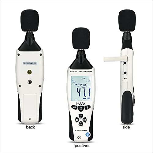 Мерачи на ниво на звук на Jieseing Дигитален професионален мерач на звук мерач на мерач на бучава мерач 30-130dB мерач на децибели