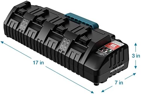 18V M18 4-порта 3а Брз полнач, полнач за батерии YEX-BUR со 2 USB порти за замена за Milwaukee 14.4V-18V XC литиум-јонска батерија