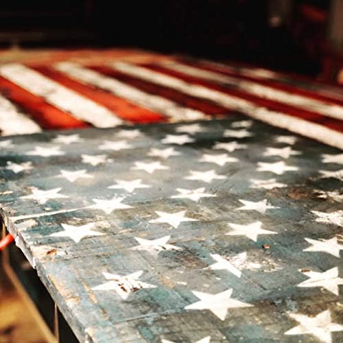 Американско знаме starвезда матрица за сликање најдобри винил големи 50 starsвезди патриотски матрици за сликање на дрво, платно, wallид