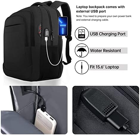Компјутерски ранец, ранец на лаптоп TSA Travel Laptop, Bookbag For Women Men, работен бизнис ранец лет одобрена работа отпорна на вода