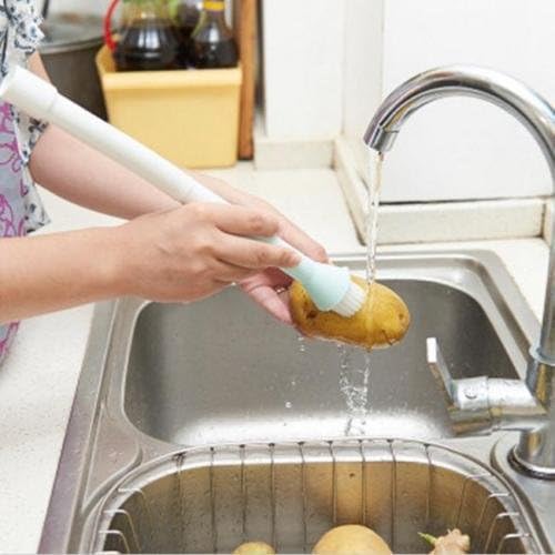 Ококмал САД-чистач за чистење на тенџере за миење садови со алатка за чистење на тапа со вода што може да се ротира.