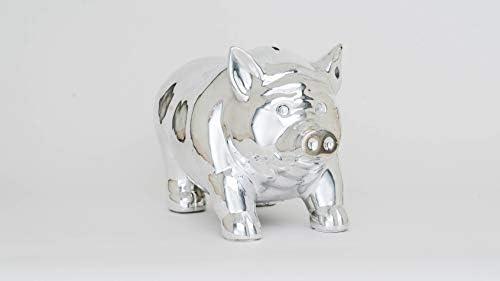 Декан луксузен рачно изработен сребрена свинче банка- Колекционерски колекционер