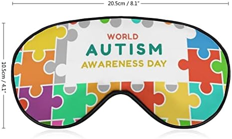 Ден На Свесност За Аутизмот 2023 Година Маска За Спиење Капак За Очи Прилагодлив Ремен За Спиење Засенчување За Очи За Јога Патување