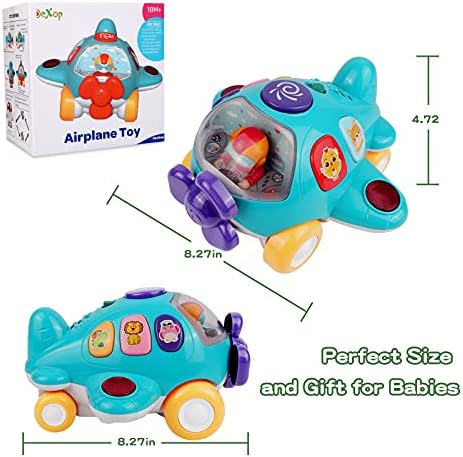 Dexop Музички играчки за бебиња, 18 месеци+ стари авиони играчки ползи во предучилишно учење за учење на мали деца, за 2 3 годишни