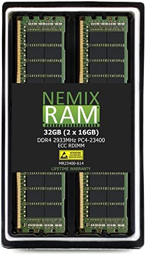 Nemix RAM меморија 32 GB 2x16gb DDR4-2933 PC4-23400 1RX4 ECC Регистрирана меморија на серверот од Nemix RAM