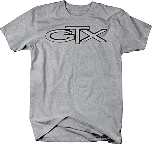 Класичен GTX 1967-71 господа, мускулен автомобил, четкана метална графичка маица за мажи