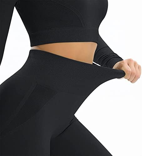 ФИРЕРО тренингот хеланки за жени со голема половината контрола на стомакот беспрекорна мека цврста колоога панталони сквоти доказ