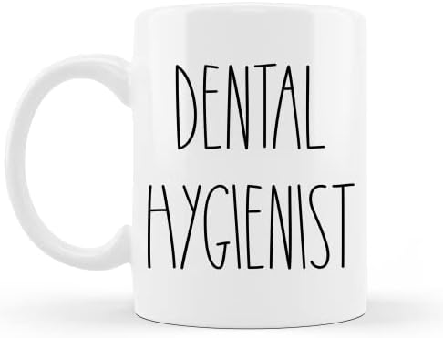 Стоматолошки хигиеничар кригла, стоматолошки хигиеничар Раи Дан стил на кафе, најдобар стоматолошки хигиеничар подарок, подарок за стоматолошки